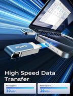 Gulloe 512GB Flash Drive Intended for iPhone, Memory Stick Storage for Photos and Videos Backup, Compatible with iPhone iPad Android PC, Plug and Play, No Application Required (Navy Blue)