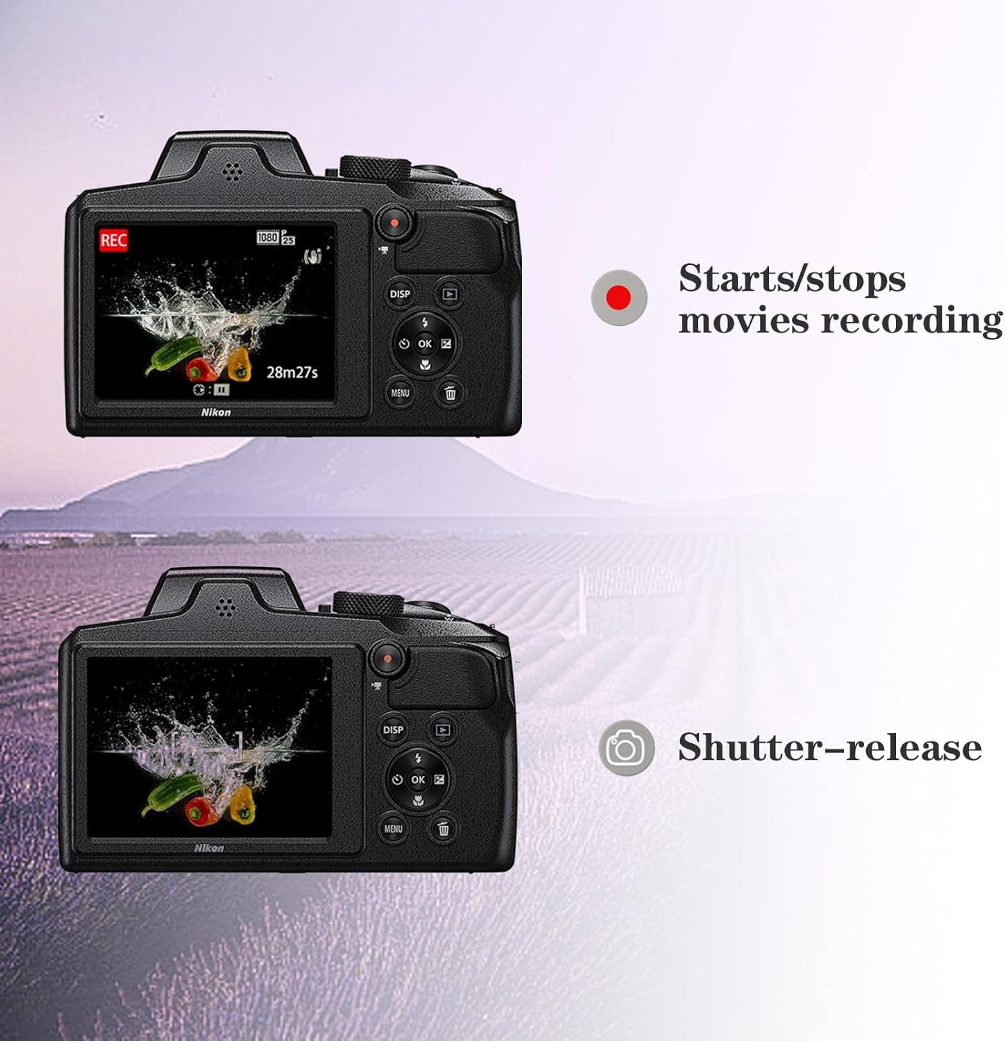 AODELAN Camera Remote Control Wireless Shutter Release for Nikon COOLPIX P1000 P950 B600 A1000 Z50 Z30 Z fc Z6 II Z7 II,Replaces Nikon ML-L7