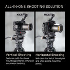 Tilta Camera Cage Compatible with Canon C80 Advanced Kit | Includes Tilta Xeno NATO Side Handle, 15mm LWS Baseplate, Aluminum Rods & Button Extensions | NATO, Cold Shoe, 1/4"-20 & 3/8"-16 Threads