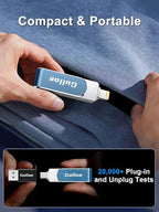 Gulloe 512GB Flash Drive Intended for iPhone, Memory Stick Storage for Photos and Videos Backup, Compatible with iPhone iPad Android PC, Plug and Play, No Application Required (Navy Blue)