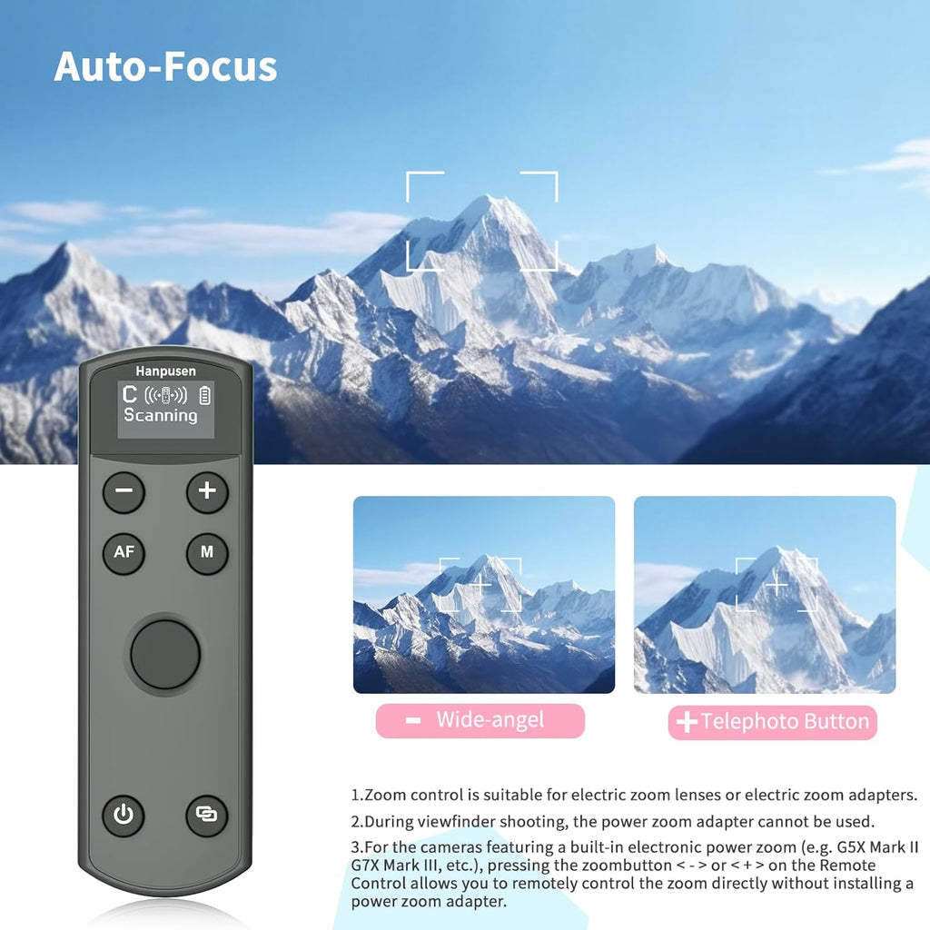 for Canon Rechargeable Camera Remote Control,Wireless Shutter Release Compatiable with EOS R,R5,R6,R50,R100,M6 Mark II,G5X Mark II,G7X Mark III,Rebel T7i,T8i,SL2,SL3,M50,M200;Replaces BR-E1