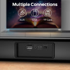 Monster S220 Bluetooth Soundbar for TV, Bluetooth 5.4 Sound Bar, 2.0CH with Dual Bass Diaphragm, All-in-one Home Theater Speakers, Compact, AUX/USB/TF Card Connection for TV/PC/Gaming/Projectors