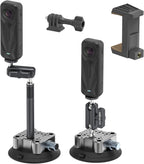 4.5" Suction Cup Camera Mount with 4.72" Extension Rod, Universal Car Mount for Cameras, Phones, Cameras with 3.84" Magic Arm