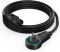 Maximm Monitor Computer Power Cord 5 Ft Flat Plug 360° Rotating PC Cable 3 Prong for, Desktop, Printer, Scanner, 16 AWG NEMA 5-15P to IEC13 - UL Certified