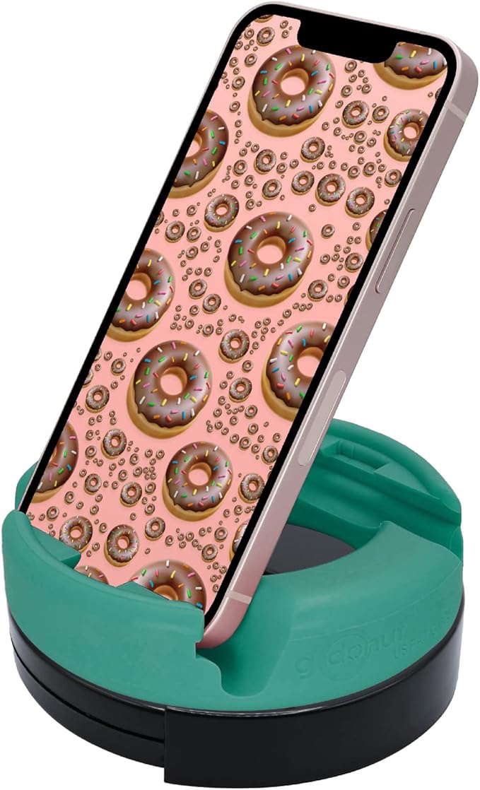 GoDonut – Phone Stand 360 Swivel – Cell Phone Holder + iPad Stand Desk Organizer - Compatible with Tablet, iPhone, Kindle & Most Smartphones – Hunter Green