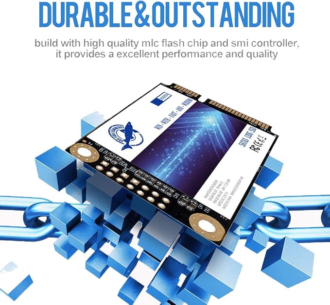 Dogfish SSD Msata 128GB Internal Solid State Drive Mini Sata Disk Drive High Performance Hard Drive for Desktop Laptop Notebook (MSATA, 128GB)