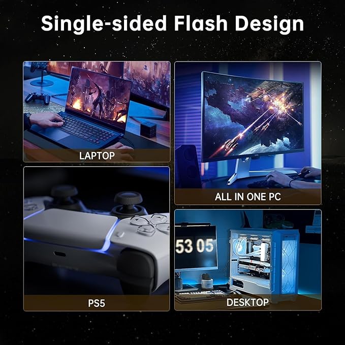 FX991 M.2 SSD 1TB NVMe SSD M2 2280 PCIe Gen 4x4, Read Up to 7100MB/s, Internal Solid State Drive for PS5 Laptop Desktop 3D QLC NAND