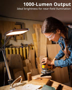 UBeesize Streaming Light (1 Pack), 8" Ring Light for Desk with Clamp and Adjustable Arm, Zoom Lighting for Computer, Video Conference Lighting for Home Office, Video Calls, Streaming, Podcasting