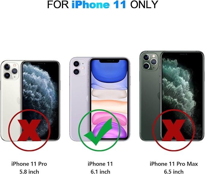 Nvollnoe for iPhone 11 Case with Card Holder Heavy Duty Protective Dual Layer Shockproof Hidden Card Slot Slim Wallet Case for iPhone 11 for Men&Women(Rose Gold)