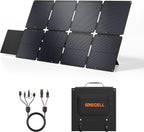 GRECELL 240W Portable Solar Panel for Power Station, Ultra Light Foldable Solar Panel Kit, 25% High Efficiency, IP65 Waterproof, Solar Charger for Outdoor Camping RV Boat Home Backup Power, Off-Grid