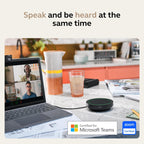 Jabra Speak2 75 (2025 Edition) Wireless Bluetooth Speakerphone - 4 Noise-Cancelling Mics, 65mm Speakers - New Linking Feature - USB-A & USB-C Adapter - Certified for Microsoft Teams - Dark Grey