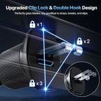 Miracase Phone Holders for Your Car, [Thick Case & Heavy Phone Friendly] Universal Cell Phone Car Mount, 3-in-1 Phone Mount for Car Dashboard Windshield Air Vent Fit for All Smartphones, Dark Black