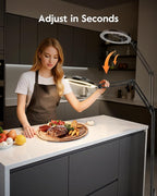 LUXSURE Ring Light Tripod for iPhone with Light,71" Overhead Camera Mount with Phone Holder,Adjustable Ring Light with Stand and iPhone Tripod for Video Recording,Cooking,Painting,TikTok,YouTube