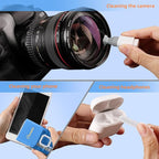 Laptop Cleaning Kit, Keyboard Cleaning Kit with Spray and Wipe, Keyboard Cleaner for MacBook iPad Tablet iPhone Computer Camera Lens Airpods Earbuds, Mutitool Brush for Electronic Screen