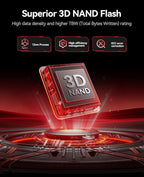 ORICO X7000 2TB NVMe SSD for Gaming, 7400MB/s Read Speed, 17μs Response Time, PCIe Gen 4 Internal Drive, PS5 & PC Compatibility, Comes with Heatsink for Enhanced Cooling and Multitasking