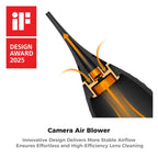 K&F CONCEPT 10-in-1 Camera Lens Cleaning Kit for DSLR Camera Lens Filter Cell Phones with Advanced Silicone Air Blower*1+Short Nozzle*1+Long Nozzle*1+Cleaning Cloth*6+Cleaning Pen*1+15ML Cleaner*1