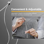 MAGEASY Crossbody Phone Chain Strap - Universal Metal Crossbody Phone Lanyard With Adjustable Length, Chic Cell Phone Necklace Crossbody Strap for iPhone & Android Phones - Silver Metal