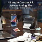 Bluetooth Shipping Label Printer 4x6 - D450BT Thermal Label Printer for Shipping Packages, Small Business, Home, Office, Compatible with Amazon, Ebay, Tiktok, Etsy, USPS