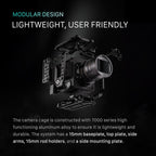 Tilta Camera Cage Compatible with Sony BURANO | Arri Rosettes, 1/4"-20 and 3/8"-16 Threads | w/Top Handle, Left/Right Side Arm, Battery Plate (Advanced Kit - Gold Mount)