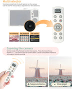 for Nikon Wireless Camera Remote Control - Aodelan Rechargeable Shutter Release Trigger with OLED Screen for Zfc, Z50, P1000,A1000, P950, B600; Replaces Nikon ML-L7(White)