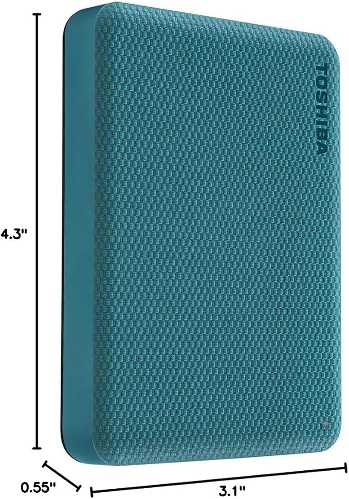 Toshiba Canvio Advance 1TB Portable External Hard Drive USB 3.0, Green - HDTCA10XG3AA, Backup 2.0