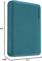 Toshiba Canvio Advance 1TB Portable External Hard Drive USB 3.0, Green - HDTCA10XG3AA, Backup 2.0