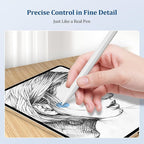 Replacement Tips for Apple Pencil 1st/2nd Gen,No Wear Out Upgraded Apple Pencil Tips,Metal Pencil Nibs for Precise Control - Pen Like 0.78mm Longer Tips for iPad Pencil - 4 Pack White