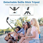 70" Phone Tripod with Remote & Holder, Portable Cell Phone Stand, Selfie Stick for Video Recording, Compatible with iPhone 14/13 Pro Max/Android/Camera