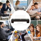 Portable Thermal Printer For Travel - N80 Inkless Bluetooth Printers, Wireless Impresora Portátil with 8.5"x11" US Letter Thermal Paper, Compatible with Phone, iOS, Android, Laptop For Home Office Car