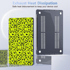 Case for MacBook Pro 13 inch with/Without Touch Bar (2016-2022, M2 A2338 M1 A2289 A2251 A2159 A1989 A1706 A1708), Hard Shell + Keyboard Cover + Dust Plug, Distorted Emoticon