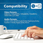 OREI 4x1 KVM 4K HDMI Over Ethernet Extender Switcher Balun Over CAT6/7 Cable 4K@60Hz Upto 230 Feet - 2 USB 1.1 Ports, Supports Keyboard and Mouse USB