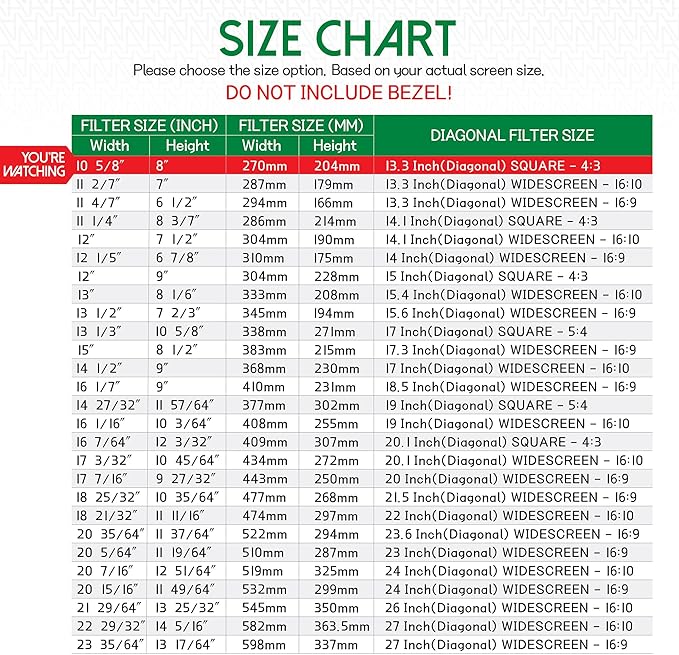 13.3 Inch Laptop Privacy Screen Shield for 4:3 Display - Anti Glare Computer Privacy Screen Cover | Blue Light Blocking Screen Protector | Scratch Resistant UV Filter | Attachment Type