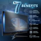 Akamai Office Products 23.8 inch Monitor Anti Glare Screen – Anti-Glare, Anti-Scratch, Blocks 96% UV Blue Light Protection – Matte Gloss Finish (23.8" Widescreen (16:9), Anti-Glare)