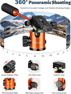 Camera Tripod, 81" Heavy Duty Aluminum Tripod for DSLR/Camera/Smartphone - with Handle, Converts to Monopod, Holds 35lbs