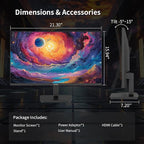 KTC 24 Inch QHD 100Hz Computer Monitor IPS 2K, 1300:1 Contrast, Anti-Blue Light Screen, 122% sRGB, FreeSync & G-Sync Compatible, HDMI2.0 & Display Port 1.4, PC Monitor for Gaming Office Work H24T27