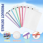 Jetec 32 Pcs Mesh Zipper Bags Toy Storage Bikini Organizer Bag Bolsas Para Guardar Trajes De Baño Waterproof Zipper Reusable Pouch Puzzle Multipurpose for Storage Office(Classic Color,13 x 9.5 Inch)