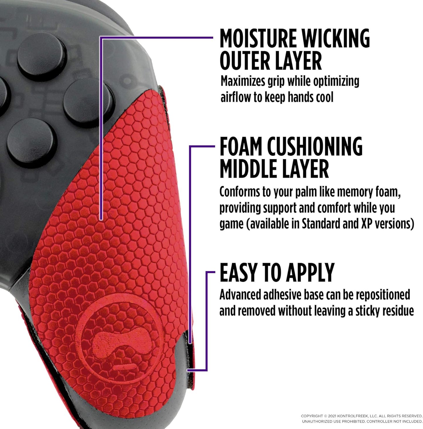 KontrolFreek Performance Grips for Nintendo Switch Pro Controller (Inferno Red)