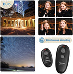 PHOLSY Camera Remote Shutter Release P6 Wireless Remote Control for Panasonic Lumix S5 S1 G95 G91 G90 FZ10002 G9 GH5 GH6 G85 G81 GX8 GX7 GH4 GH3 FZ2500 FZ2000 FZ1000 FZ300 FZ200 DMW-RSL1 RS2