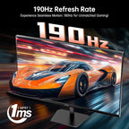 KTC 24 inch 190Hz/180Hz Gaming Monitor,HDR 400 Fast IPS Screen,FHD 1080P Monitor, 133% sRGB,AdaptiveSync,1ms Response Time,HDMI *2&DP*1,Tilt Adjustable, Eye Care