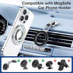 Syncwire Magnetic Phone Grip for MagSafe, Colorful Shell Magnetic Phone Ring Holder, 360° Rotation Floating Effect Cell Phone Ring Stand MagSafe Ring for iPhone 16 Pro Max 15 14 13 &All- Pearly Luster