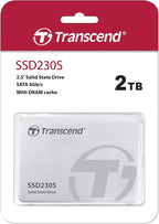 Transcend 2TB 2.5" SATA III 6Gb/s SSD with DRAM, Up to 560MB/s, Compatible with PS4, Laptops, Desktops, PCs, Notebooks, Internal Solid State Drive with SLC Cache, 3D TLC NAND, RAID Engine, LDPC Coding