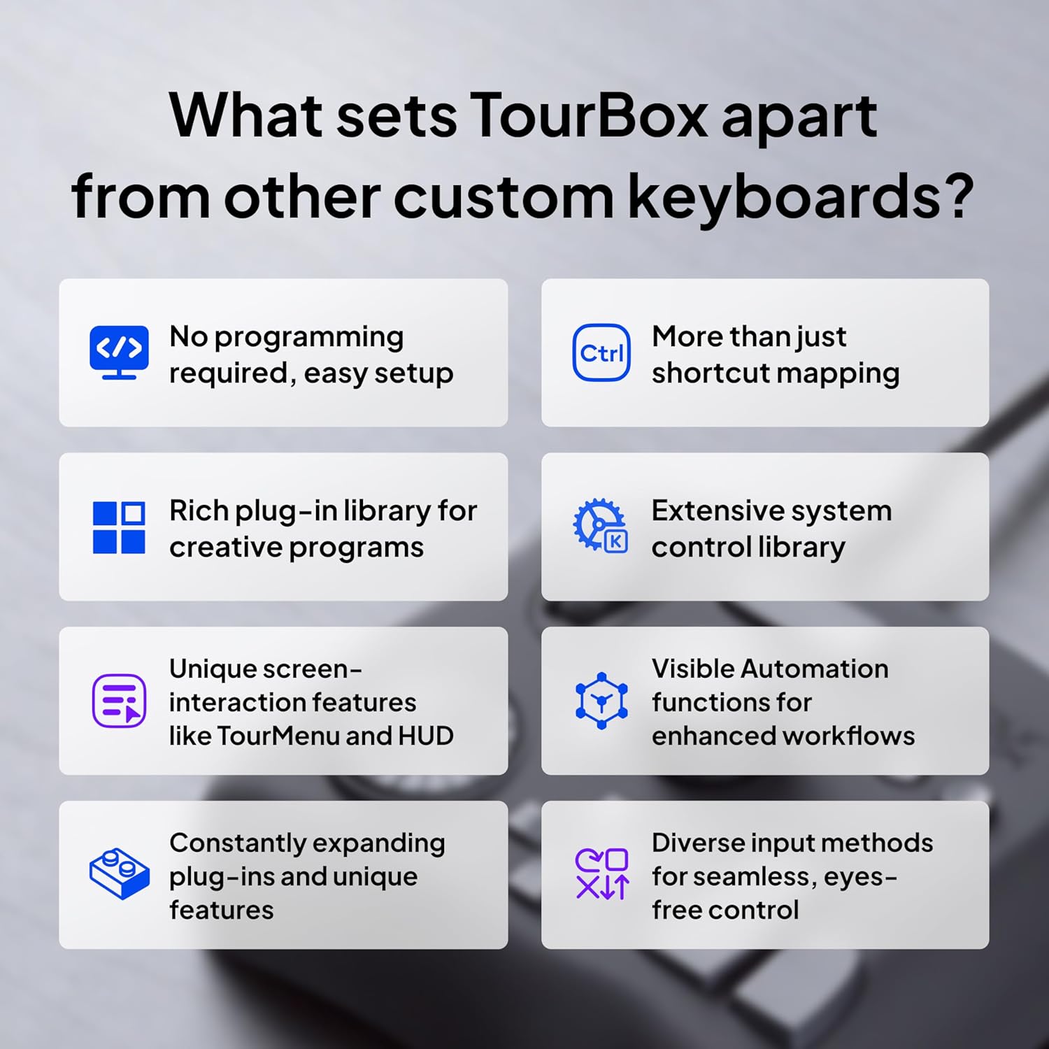 TourBox NEO - Custom Controller for Photo Video Editing, Color Grading, Illustration, MacOS/Windows, Photoshop Lightroom Davinci Resolve After Effects Premiere Final Cut Pro Programmable Keyboard