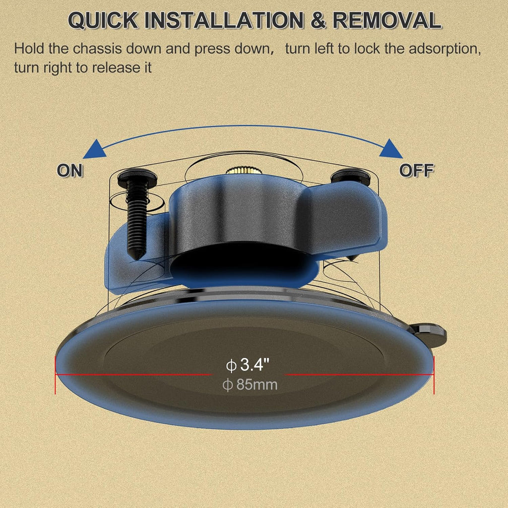 Suction Cup Mount, Windshield Suction Mount Bracket, Single Suction Base with 1/4" Female Threaded for Magic Arm Gopro Adapter