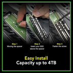 Addlink A93 2TB Storage Expansion for PS5 Console with Heatsink, Up to 7400mb/s, Gen 4 PCIe NVMe m.2 2280, SLC Cache Internal Solid State Drive(‎ad2TBA93M2P)