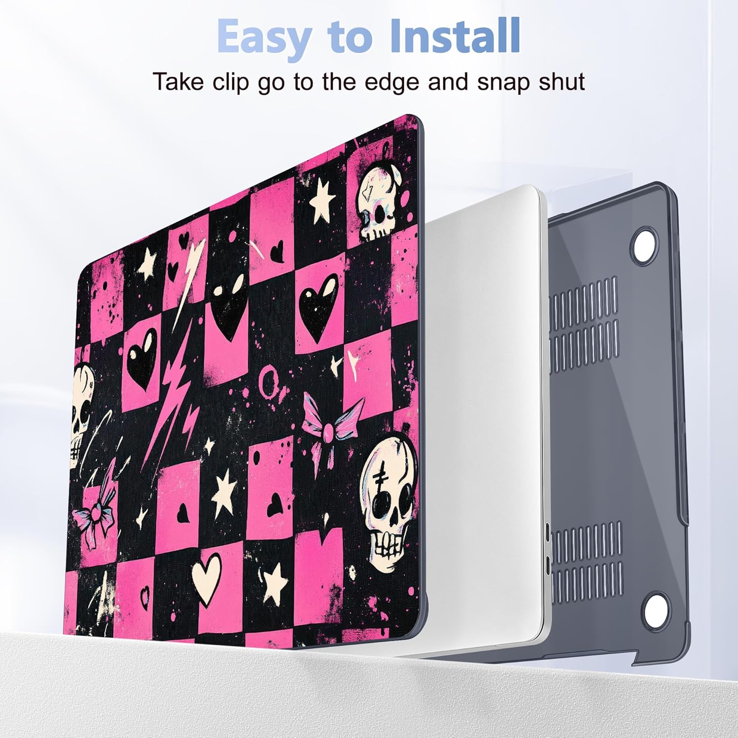 Case for MacBook Pro 13 inch with/Without Touch Bar (2016-2022, M2 A2338 M1 A2289 A2251 A2159 A1989 A1706 A1708), Hard Shell + Keyboard Cover + Dust Plug, Pop Punk Checkerboard