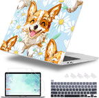 Case for MacBook Pro 13 inch with/Without Touch Bar (2016-2022, M2 A2338 M1 A2289 A2251 A2159 A1989 A1706 A1708), Hard Shell + Keyboard Cover + Dust Plug, Cute Corgi Dog