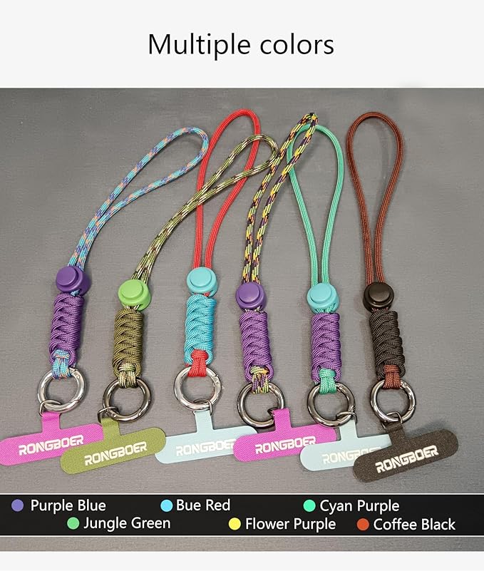Cell Phone Lanyard Wrist Strap,Key Lanyard for Women,Phone Bracelet Strap,Phone Charms Strap,Camera Wrist Strap,Short Wrist Lanyard for Keys,Keychain Lanyard,Lanyards for Keys (Flower Purple)