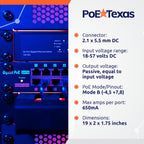 PoE Texas 24 Port PoE Injector - Multi-Port PoE Gigabit Rack Mount Midspan for IP Cameras, Phones, WiFi AP, Add Power Over Ethernet to Non-PoE Switch or Network Router, Includes 56v 240w Power Supply