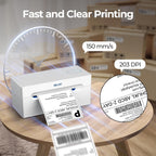 Nelko Bluetooth Thermal Shipping Label Printer, Wireless 4x6 Shipping Label Printer for Small Business, Support Android, iPhone and Windows, Widely Used for Amazon, Ebay, Shopify, Etsy(White)