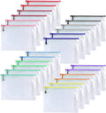 Mesh Zipper Pouch Bags, Zipper Bags for Organizing Storage, Waterproof Zipper Pouches, Letter Size, File Bags for School, Toys, Puzzle, Board Games and Office Supplies (Color, 9"x 12")